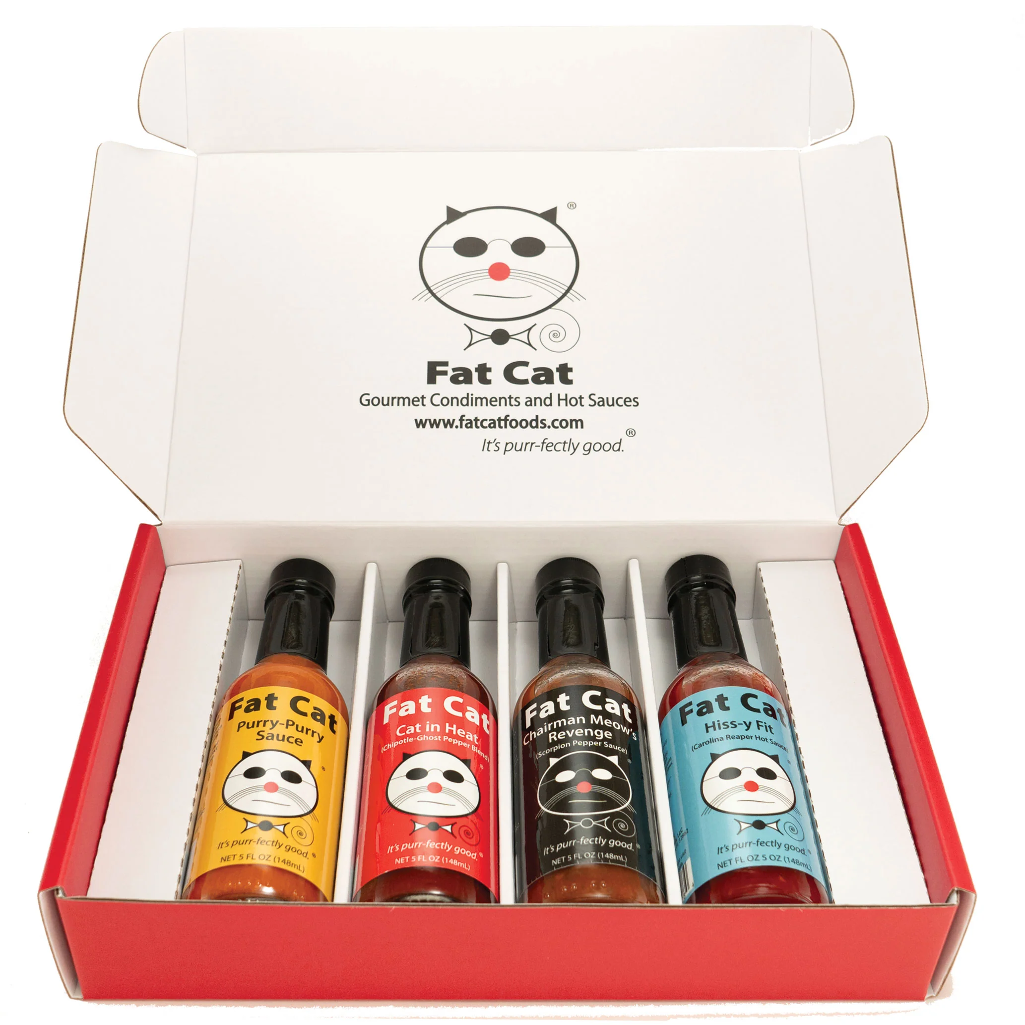 Funny Cat Name 4 Bottle Hot Sauce Gift Box - Image 6