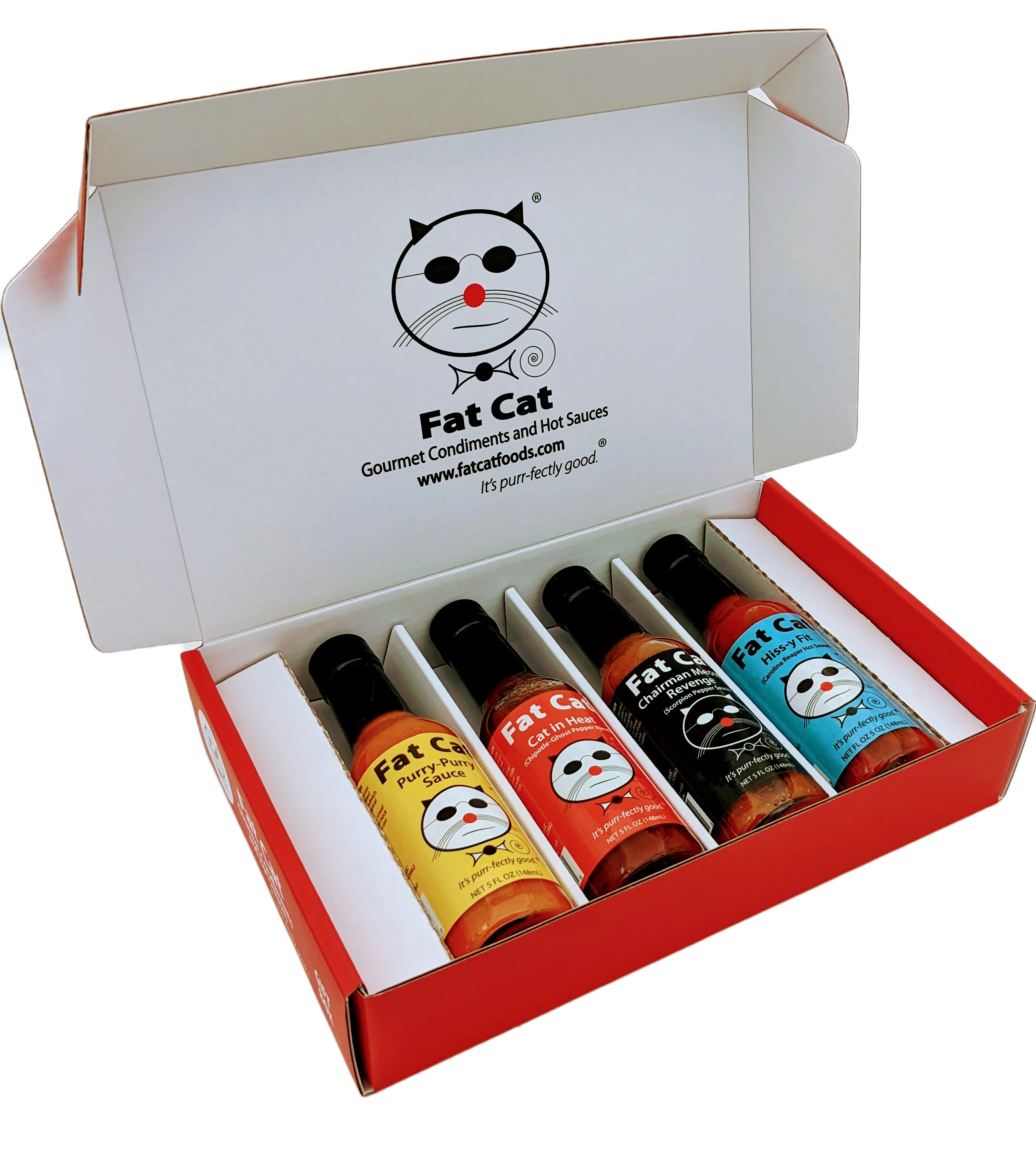 Funny Cat Name 4 Bottle Hot Sauce Gift Box - Image 7
