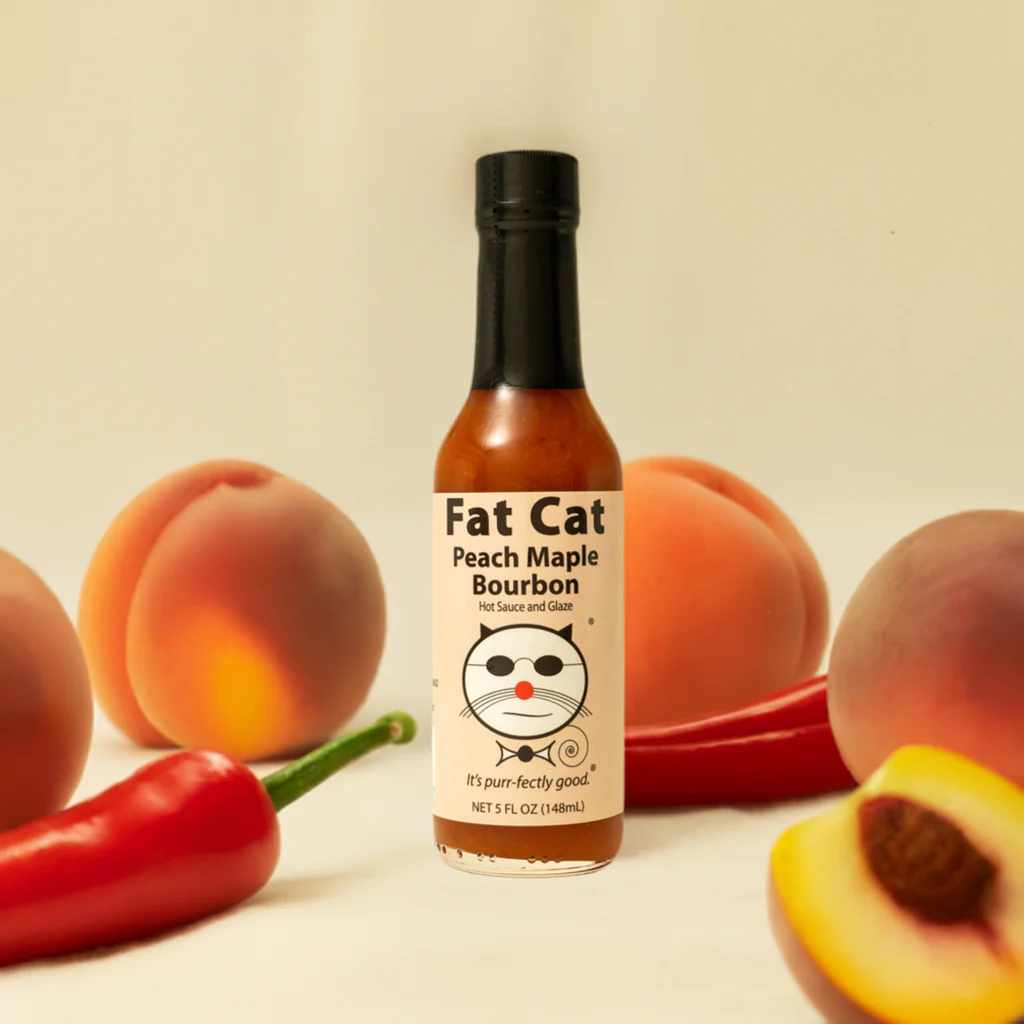 Peach Maple Bourbon Hot Sauce and Glaze - Image 3