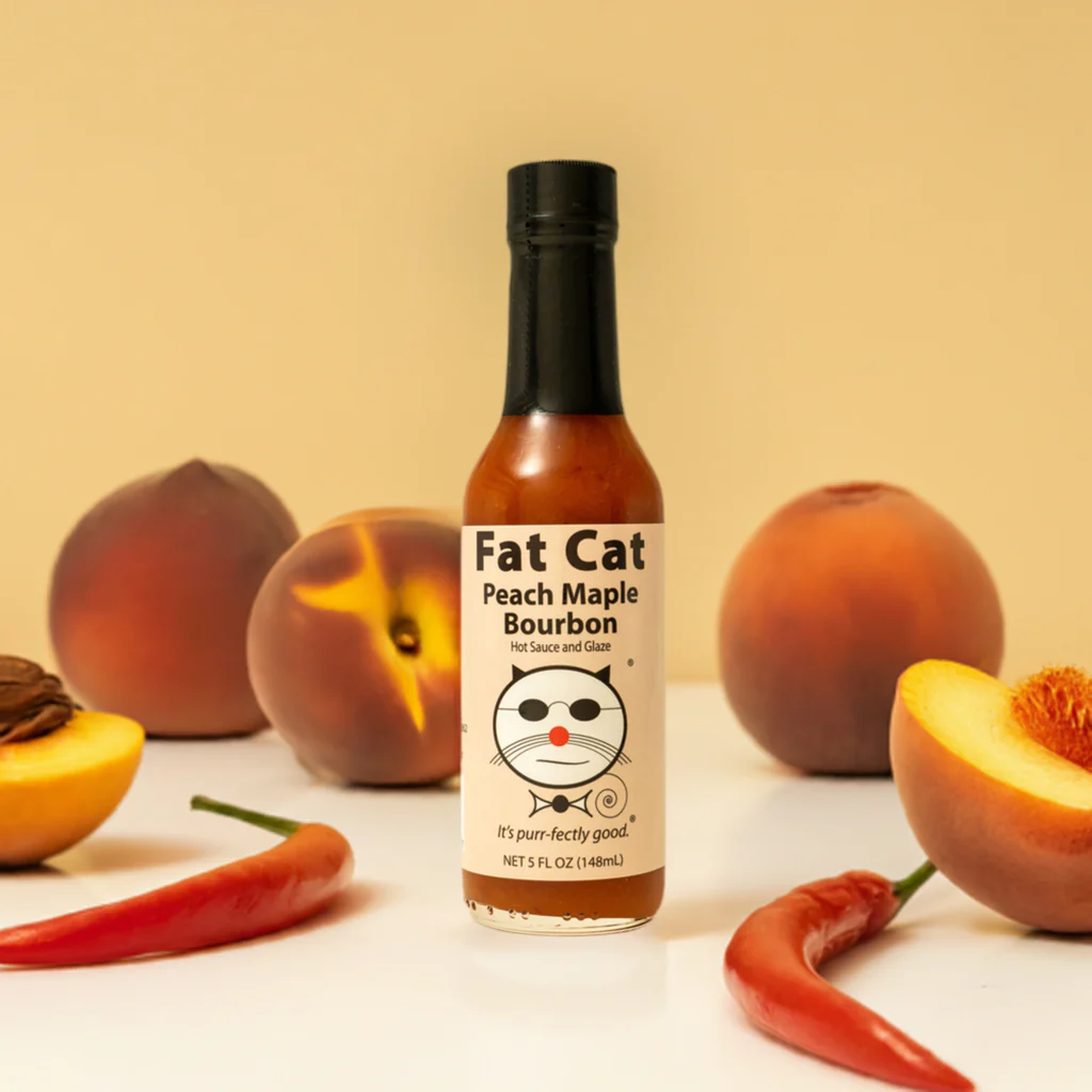 Peach Maple Bourbon Hot Sauce and Glaze - Image 4