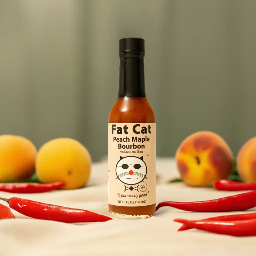 Peach Maple Bourbon Hot Sauce and Glaze - Image 5